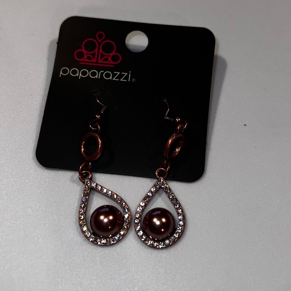 Pink Pearls with Surrounding Diamond Earrings - Picture 2 of 2